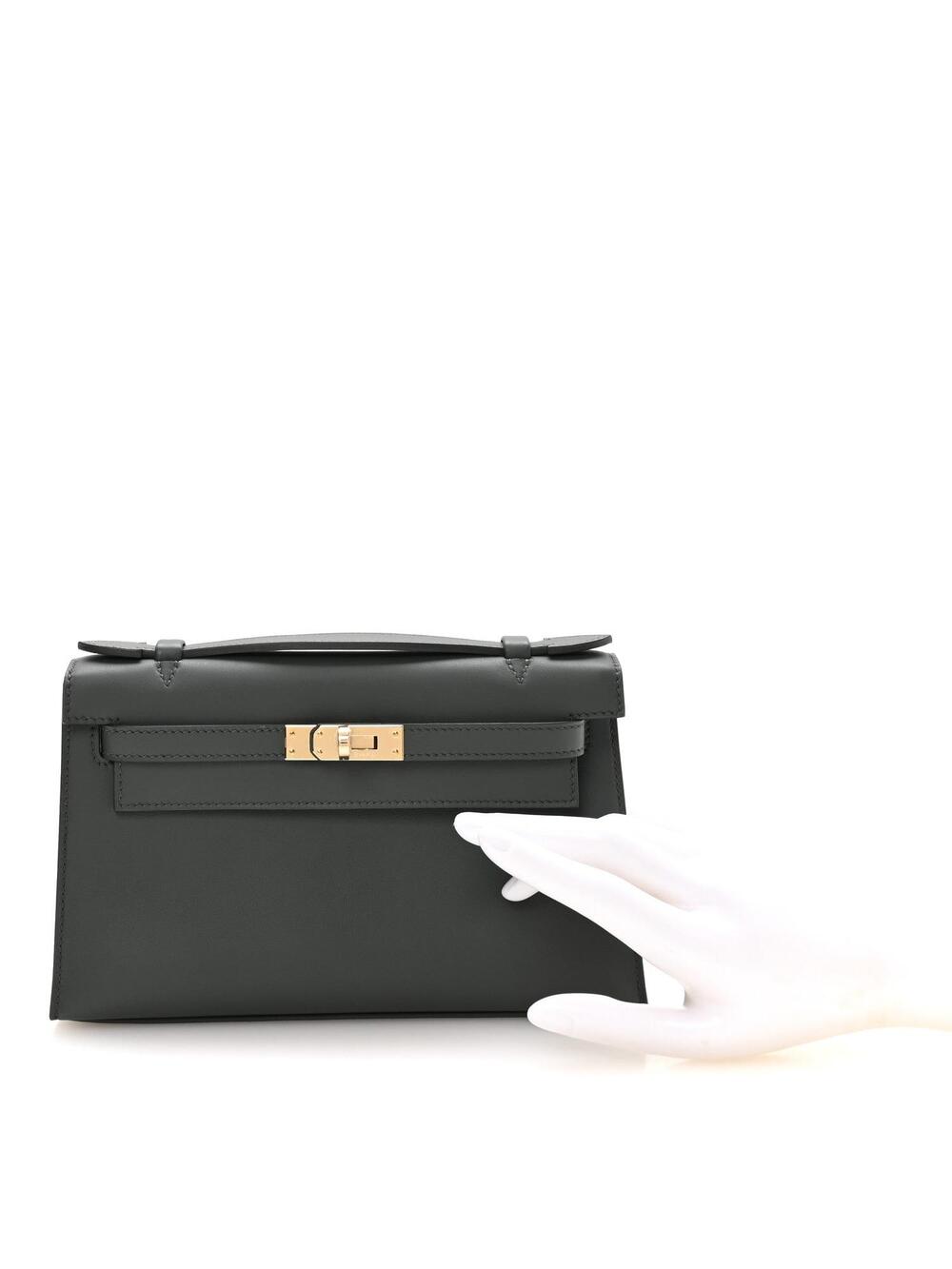 Hermes Swift Kelly Pochette Clutch Vert #337489H24B - Picture 2 of 9